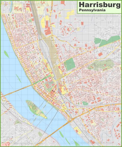 city of harrisburg map.
